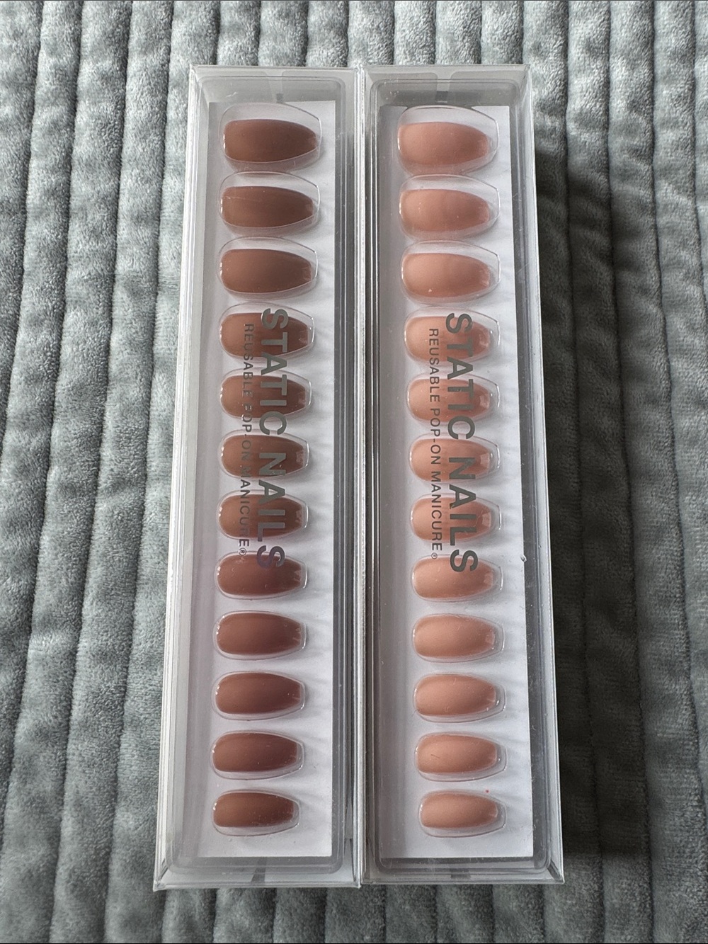 NEW in Box Static Nails Reusable Press-On Manicure - Fetish and Toasted Sugar